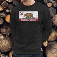 Commiefornia Funny Anti Marxist Communist California Flag Men Sweatshirt