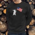 Cute Rabbit Usa Flag World War Champs July 4Th Men Sweatshirt