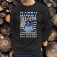 Daddy Shark Doo Doo American Flag Retro Men Sweatshirt