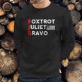 Foxtrot Juliet Bravo American Flag Black And White Fjb Fuck Joe Biden Men Sweatshirt