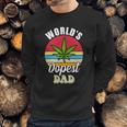 Funny Worlds Dopest Dad Funny Marijuana Retro Men Sweatshirt