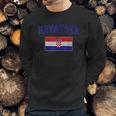 Hrvatska Croatia Flag Croatian Retro Fade Men Sweatshirt