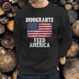 Immigrants Feed America With America Flag Men Sweatshirt