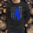 Male K9 Officer Blue Line Flag For K9 Handlers Men Sweatshirt