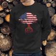 Moroccan Roots American Flag Morocco Gifts Men Sweatshirt