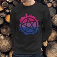 Pentagram Satanic Goth Lgbtq Bisexual Flag Gay Pride Ally Bi Men Sweatshirt