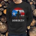 Puerto Rican Flag Taino Sun Boriken Borinquen Borikua Taino Men Sweatshirt