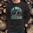 Retro Animal Grandfather Fathers Day Gift Grandpa Shark Men Sweatshirt