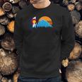 Retro Bigfoot Sun Mountain Colorado State Flag Shirt Gift Men Sweatshirt