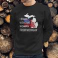 I Stand With That Woman From Michigan State American Flag Men Sweatshirt