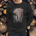 Storm Hunter American Flag Storm Chaser Tornado Gift Men Sweatshirt