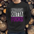 Straight Outta Fucks Pride Asexuality Asexual Flag Lgbt Gift Graphic Design Printed Casual Daily Basic Men Sweatshirt