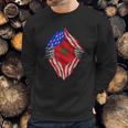 Super Moroccan Heritage Morocco Roots Usa Flag Gift Men Sweatshirt