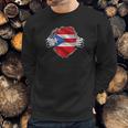 Super Puerto Rican Heritage Puerto Rico Roots Flag Gift Men Sweatshirt