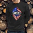 Super Salvadoran Heritage El Salvador Roots Usa Flag Men Sweatshirt