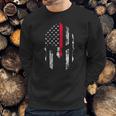 Thin Red Line Spartan Usa Flag Men Sweatshirt