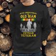 Mens Never Underestimate An Old Man Vietnam Veteran Gift Graphic Design Printed Casual Daily Basic Men Sweatshirt