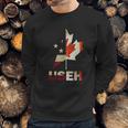 Useh Leaf Canadian American Flag Canada Usa Gift Men Sweatshirt