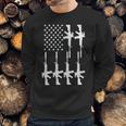 Vintage American Gun Rifle Usa Flag Men Sweatshirt