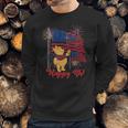 Winnie The Pooh Happy 4Th July American Flag Men Sweatshirt