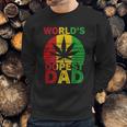 Worlds Dopest Dad Vintage Weed Leaf Cannabis Marijuana Men Sweatshirt