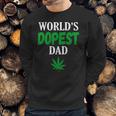 Worlds Dopest Dad Weed Marijuana Cannabis Funny Leaf T-Shirt Men Sweatshirt