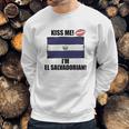 Kiss Me Im El Salvadorian Cute El Salvador Flag Men Sweatshirt