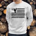 Motocross Braaap Vintage Usa American Flag Men Sweatshirt