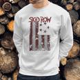 Skid Row Distressed Print Flag Men Sweatshirt