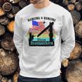 Union Ironworkers Hanging & Banging American Flag Men Sweatshirt