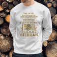 Usmc Veteran I Am The Storm Gold Effect Men Sweatshirt