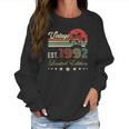 Womens 30Th Birthday Born 1992 Vintage Limited Edition 30 Birthday V-Neck Women Sweatshirt