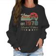 Womens 44Th Birthday Born 1978 Vintage Limited Edition 44 Birthday V-Neck Women Sweatshirt