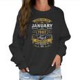 60Th Birthday Gift 60 Years Old Legend Since January 1962 Women Sweatshirt