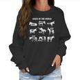 Asses The World Funny Lazy Smart Half Donkey Women Sweatshirt