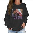 The Big Lebowski Jesus Licking The Bowling Ball Graphic Women Sweatshirt