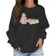 Womens Blood Type Little Debbie Inspired Christmas Tree Snack Cake Women Sweatshirt