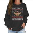 Brodolf The Red Nose Gainzdeer Gym Ugly Christmas Sweater Women Sweatshirt