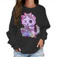 Cat Ramen Bowl Pastel Goth Nu Goth Anime Otaku Japanese V2 Men Women T-Shirt Graphic Print Casual Unisex Tee Women Sweatshirt