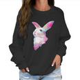 Cute Space Rainbow Gaussian Blur Rabbit Galactic Bunny Women Sweatshirt