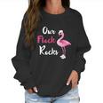 Our Flock Rocks Adorable Flamingo Cruise Christmas Vacation Gift Women Sweatshirt