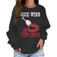 Good Wine True Crime Funny Wine Lover Murderino Tee Women Sweatshirt