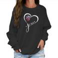 Liberty Flames Heart Jesus Apparel Women Sweatshirt