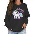 Lil Sis Unicorn Little Sister Infant Creeper Women Sweatshirt