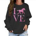 Love Horses Pink Logo Women Sweatshirt