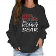 Mommy Bear Two Cubs Red Plaid Christmas Pajama Women Sweatshirt