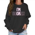 Womens Pastel Goth Aesthetic Im Ok Broken Women Sweatshirt