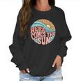 Pink Groovy Here Comes The Sun Classic For Women Men Women Sweatshirt