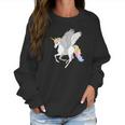 Pretty Flying Horse Rainbow Unicorn Pegasus Women Sweatshirt