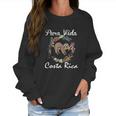 Pura Vida Costa Rica Floral Cute Sleepy Sloth Funny Gift Women Sweatshirt